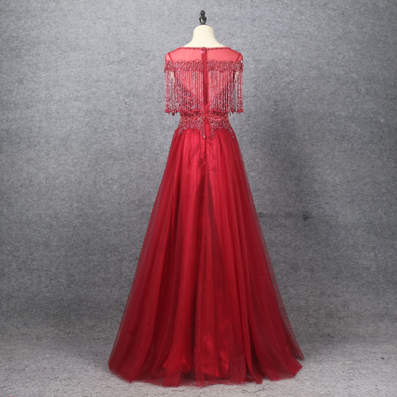 Fashion Short Sleeve Lady Prom Gown Women Elegant Evening Dresses - Image 6