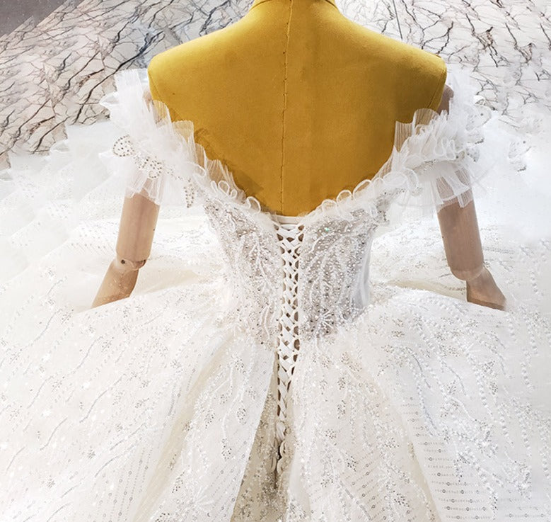Design Deep V Neck Fashion Women Bridal Gowns Wedding Dress - Image 8