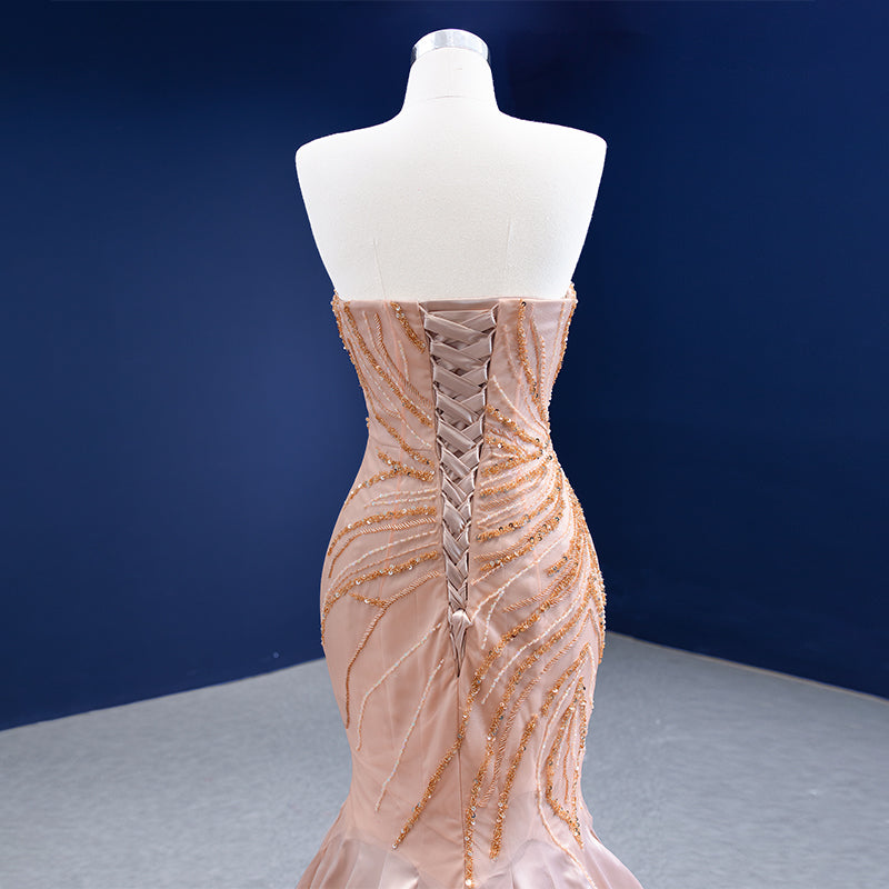 Off Shoulder Elegant Party Mermaid Evening Dress - Image 7