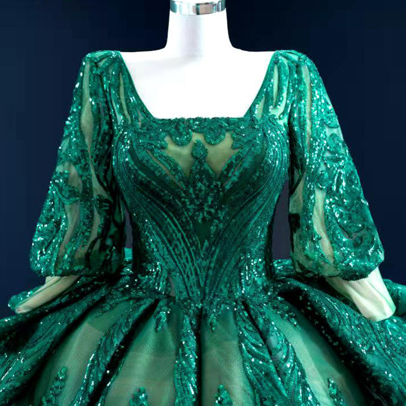 Elegant Sequined Long Sleeve Party Evening Dresses Women - Image 4