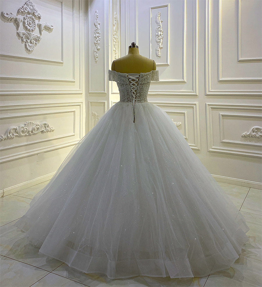 Wedding Dress Latest Design Cross White Lace - Image 3