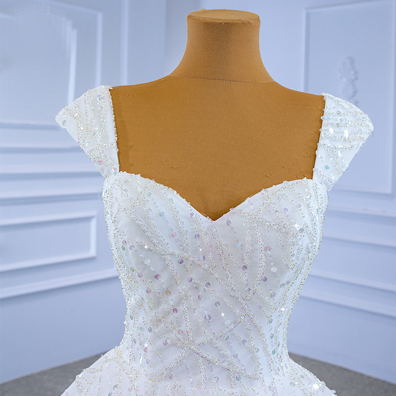 High Quality Luxury Beading Sequin Wedding Dress Bridal Gown - Image 7