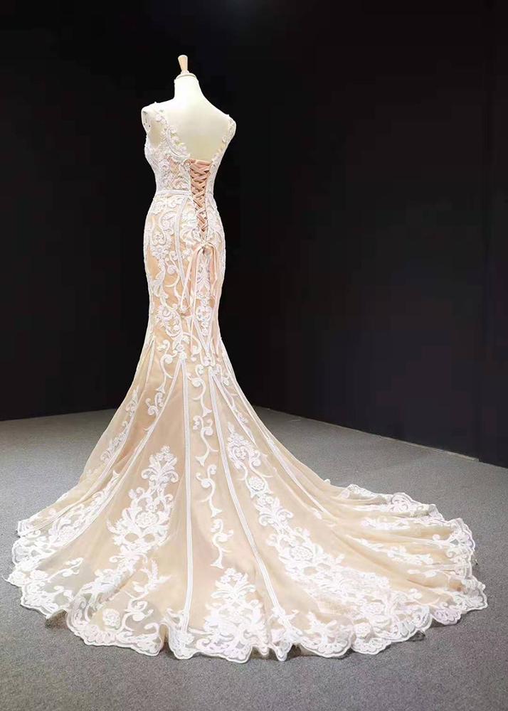 Rhinestone Bridal Dress Mermaid  Luxury Wedding Dress