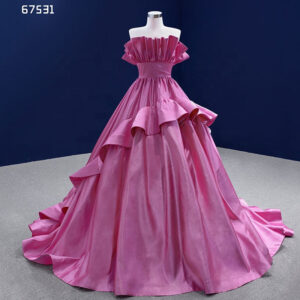 Latest Design Fan Satin Sleeveless Vintage Ladies Party Evening Dress