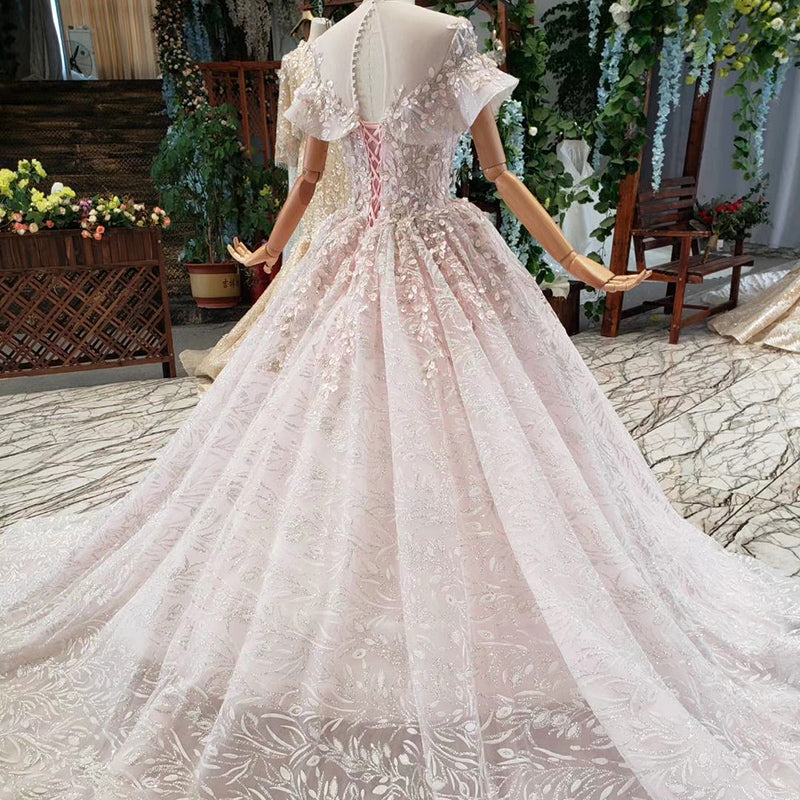 applique pattern women wedding dress ball gown luxury wedding dress - Image 6