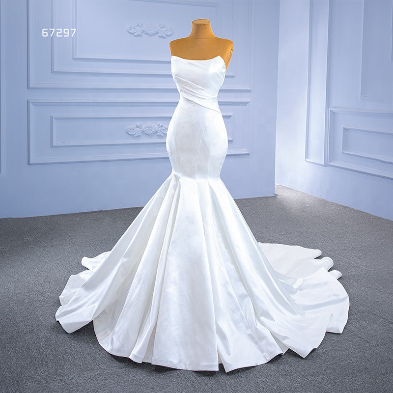 Bohemian Women New Mermaid Satin Sweetheart Wedding Dress