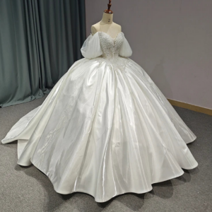 Off Shoulder Sweet Gowns wedding Dress Sequin Wear Pageant Pearl Ball Gown Princess Dresses