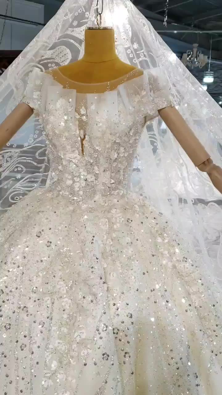 Heavy Beading Sequin Luxury Women Elegant Dresses For Weddings - Image 2