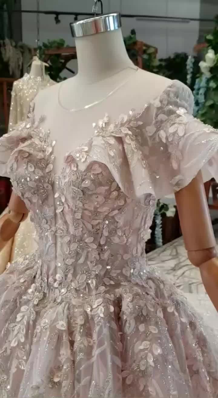 applique pattern women wedding dress ball gown luxury wedding dress - Image 2