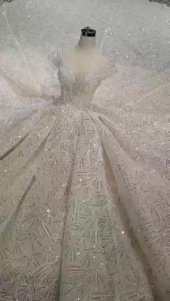 real high quality sexy deep v neck keyhole back wedding dress bridal gown - Image 2