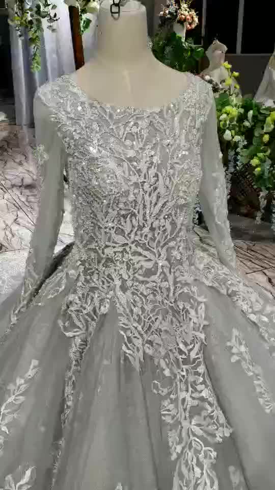heavy applique pattern high quality wedding dress bridal gown - Image 2