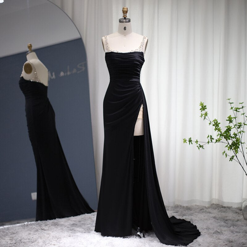 High Slit Mermaid Evening Dress Luxury Long Party Dresses for Women Wedding Guest Formal Prom Gown - Image 8