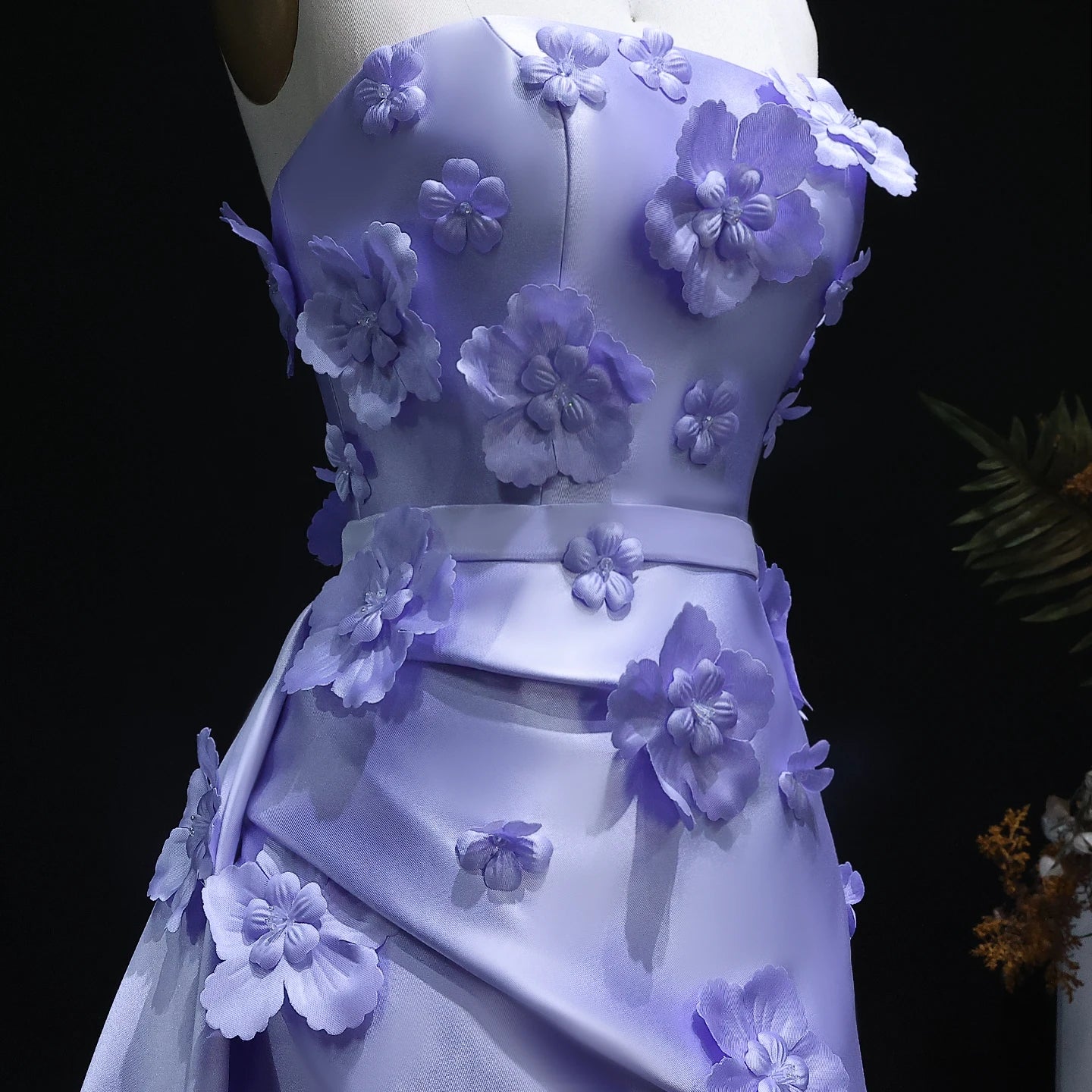 3D Flowers Mermaid Evening Dress with Detachable Overskirt Women Wedding Party Gowns Customized - Image 5