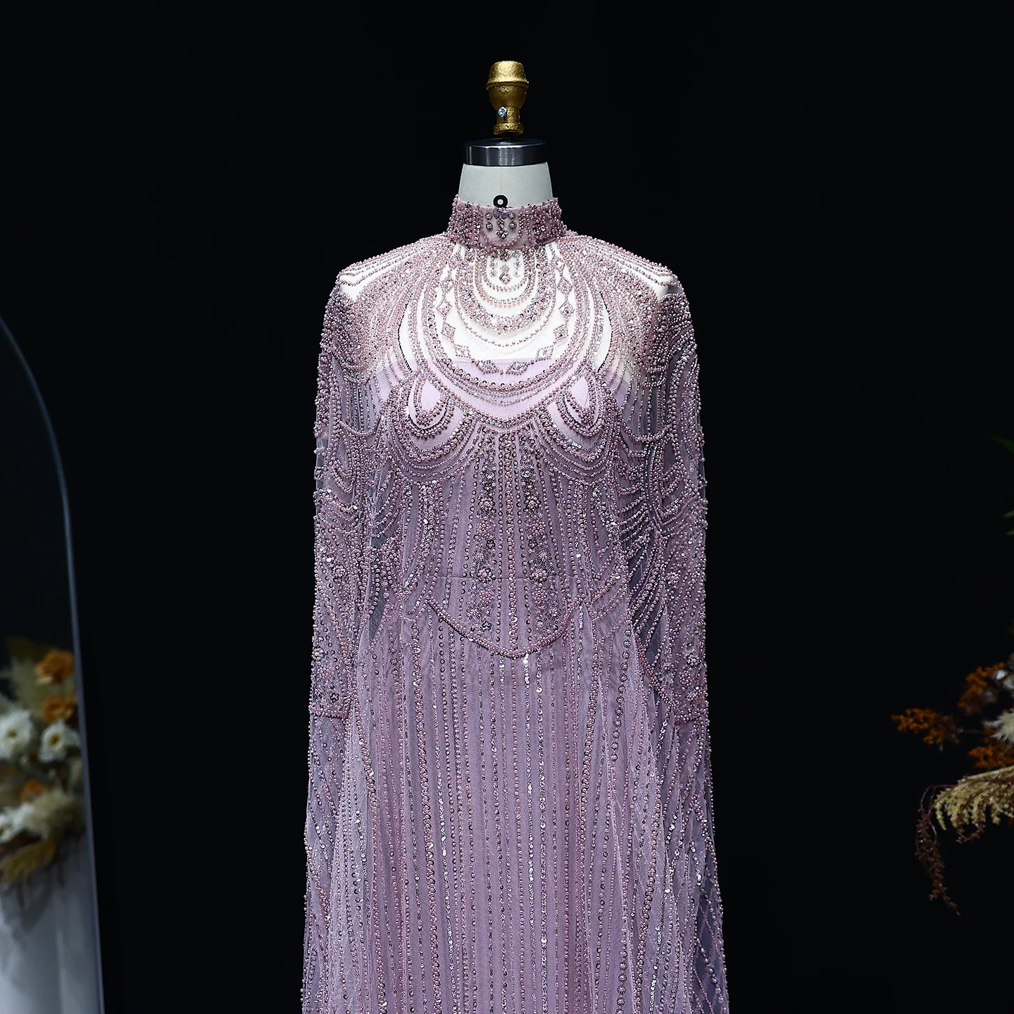 Luxury Caftan Nude Evening Dress for Women Wedding Elegant Kaftan Formal Party Gowns - Image 8