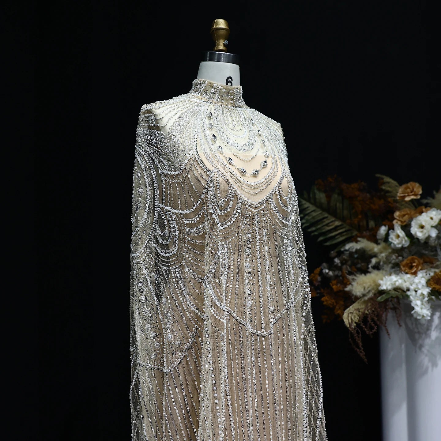 Luxury Caftan Nude Evening Dress for Women Wedding Elegant Kaftan Formal Party Gowns - Image 10
