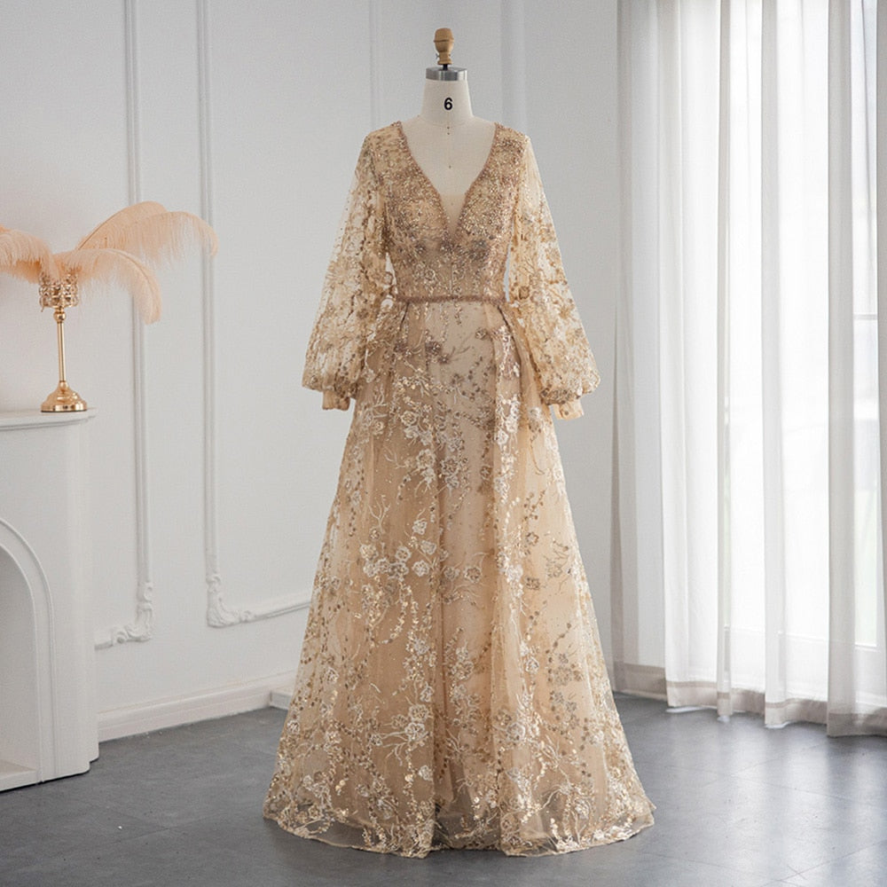 Luxury Crystal Evening Dress for Women Wedding Party Elegant Formal Gowns - Image 9