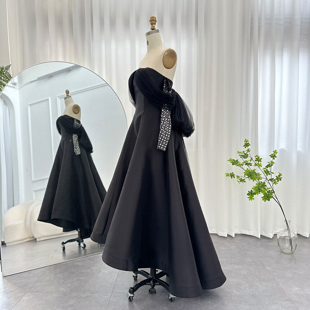 Crystal Luxury Evening Dresses for Women Wedding Party Long Sleeve Dress - Image 7