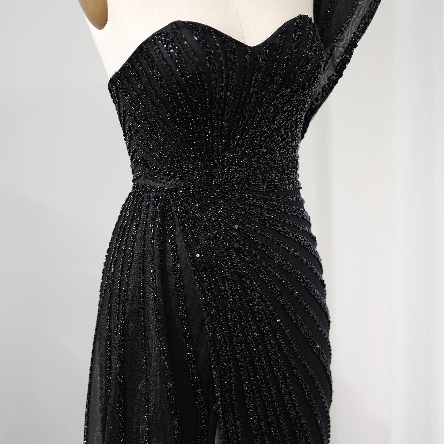 One Shoulder Mermaid Evening Dresses for Women Wedding Party High Slit Long Prom Formal Gowns - Image 12