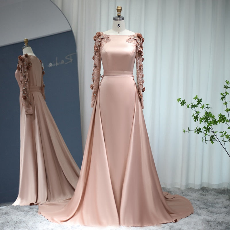 Evening Dress with Detachable Overskirt Luxury Women Wedding Formal Party Gowns - Image 8
