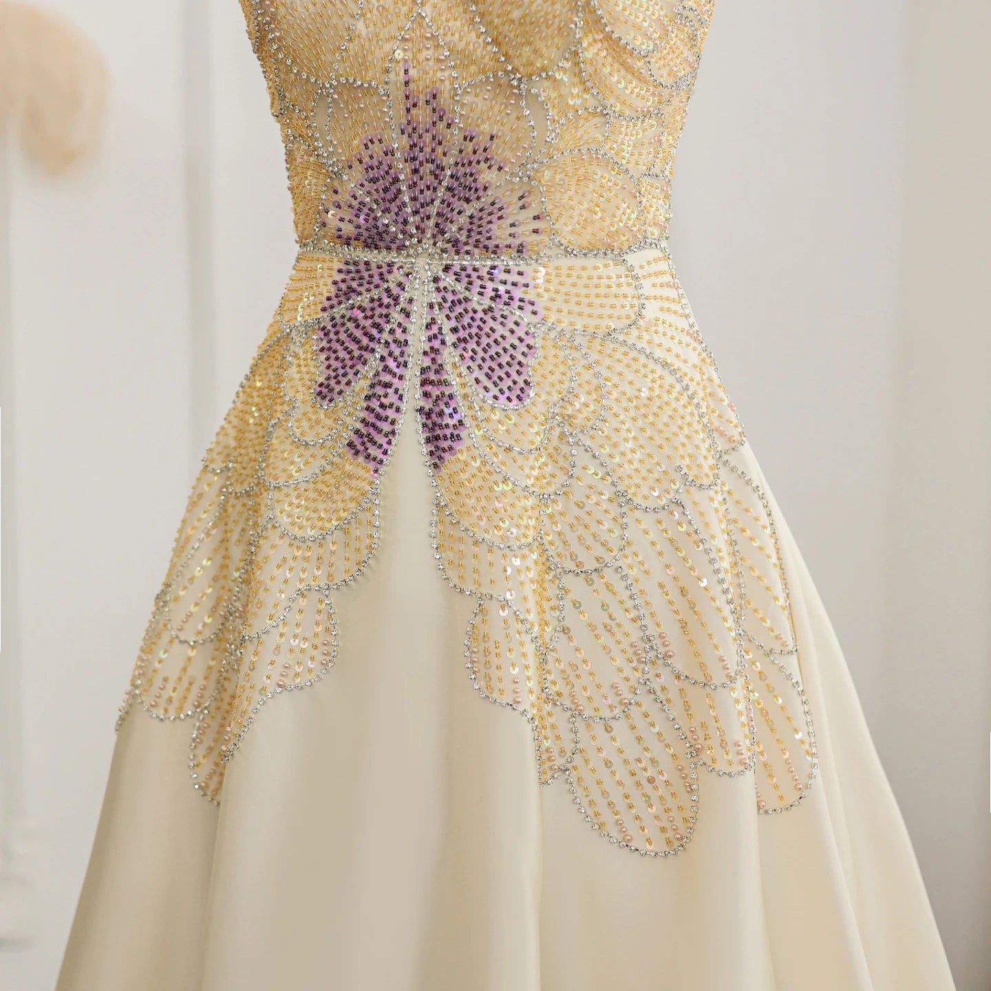 Luxury Beaded Butterfly Evening Dresses for Women Wedding 2024 Elegant Sweetheart Satin Prom Party Gowns - Image 5