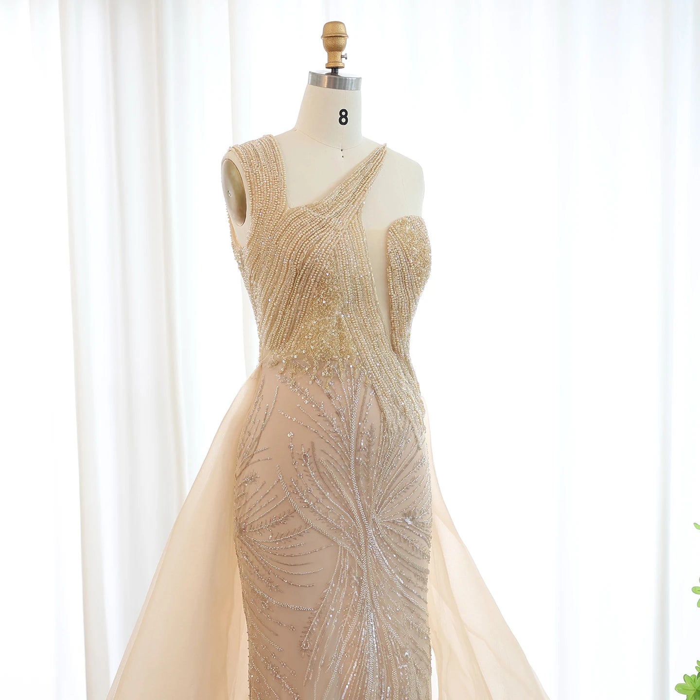 Luxury Evening Dress with Overskirt Elegant One Shoulder Women Wedding Party Prom Formal Gowns - Image 10