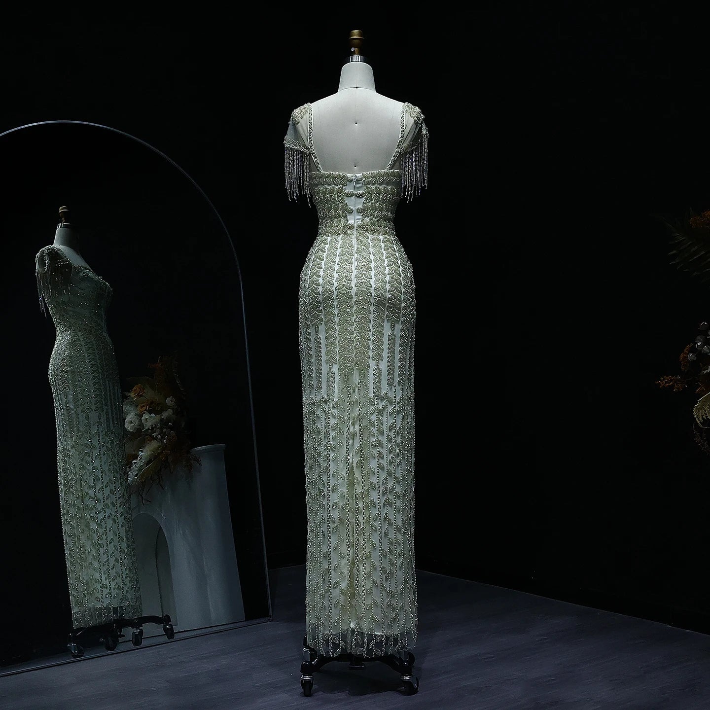 Cream Straight Luxury Pink Evening Dress for Women Wedding Elegant Formal Party Gowns - Image 9