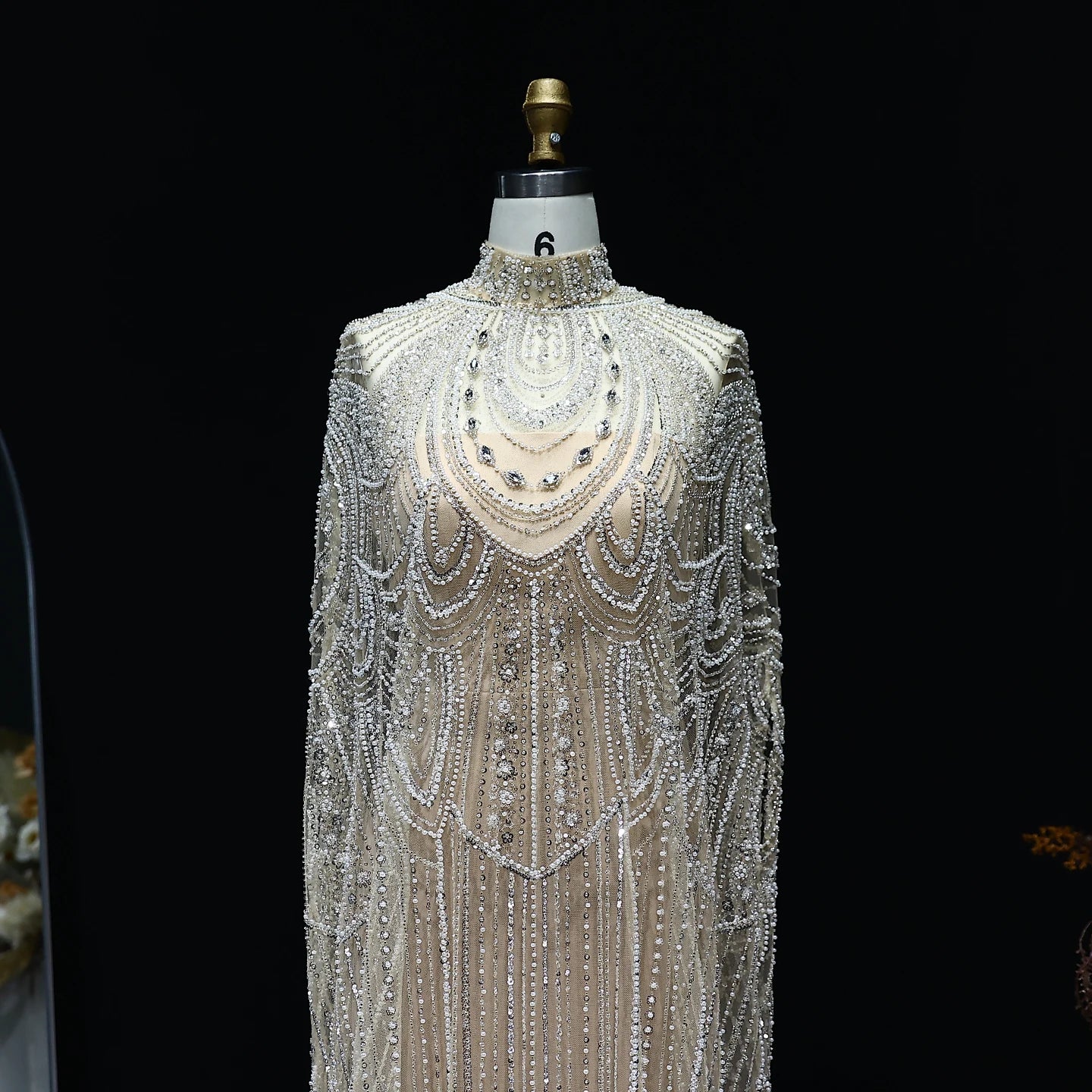 Luxury Caftan Nude Evening Dress for Women Wedding Elegant Kaftan Formal Party Gowns - Image 7
