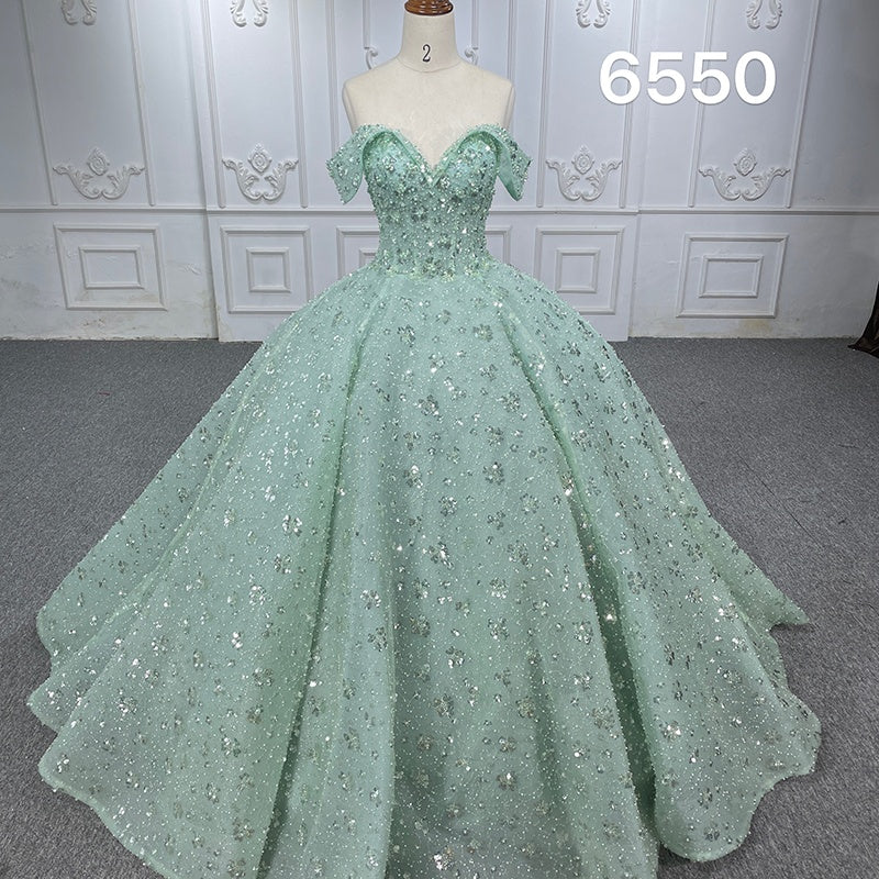 Bling Green Vintage Women's Plus Size Evening Gowns Dresses