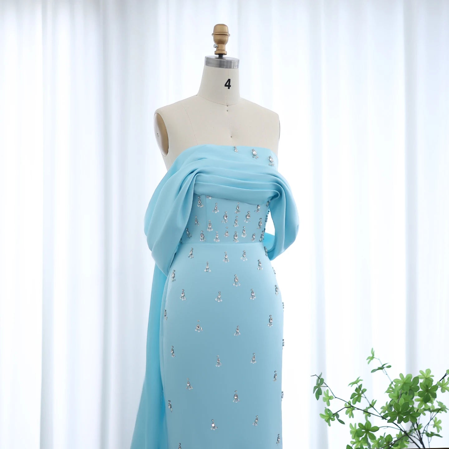 Pink Off Shoulder blue Evening Dress for Women Long Formal Prom Party Gowns - Image 17