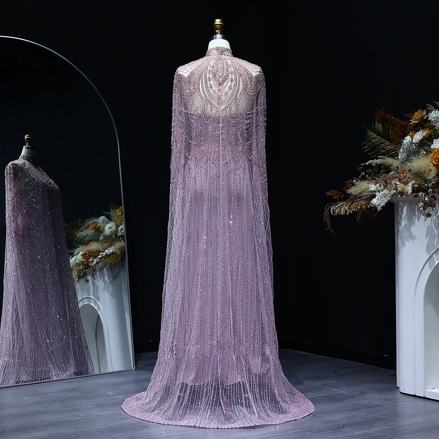 Luxury Caftan Nude Evening Dress for Women Wedding Elegant Kaftan Formal Party Gowns - Image 9