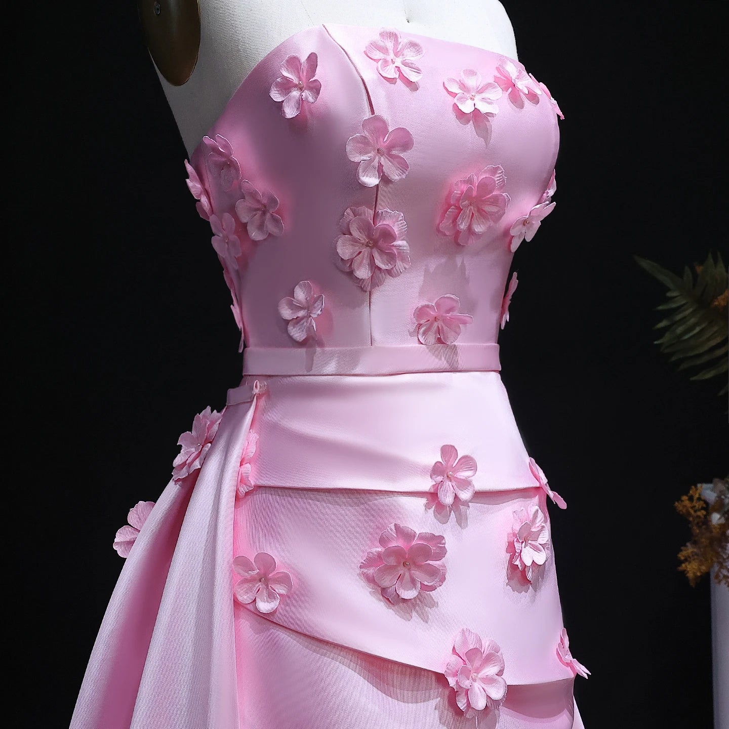 3D Flowers Mermaid Evening Dress with Detachable Overskirt Women Wedding Party Gowns Customized - Image 9