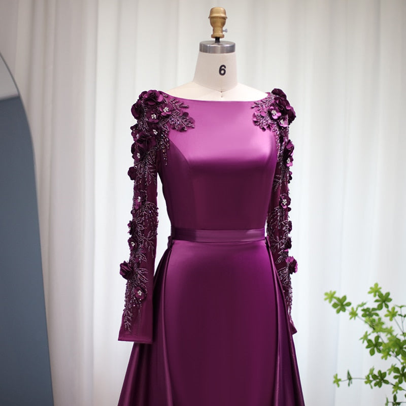 Evening Dress with Detachable Overskirt Luxury Women Wedding Formal Party Gowns - Image 14