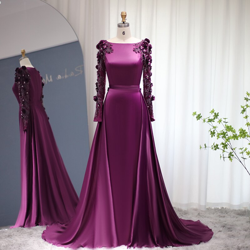 Evening Dress with Detachable Overskirt Luxury Women Wedding Formal Party Gowns - Image 13