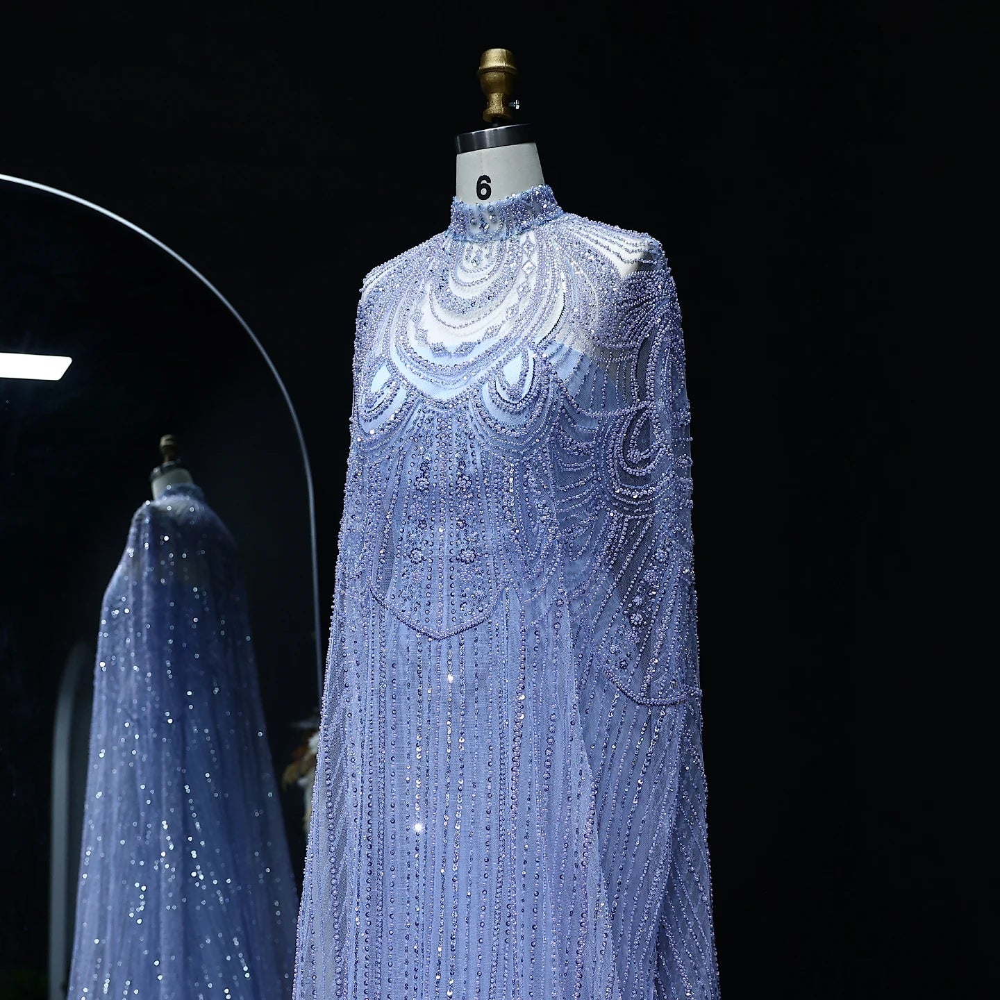 Luxury Caftan Nude Evening Dress for Women Wedding Elegant Kaftan Formal Party Gowns - Image 6