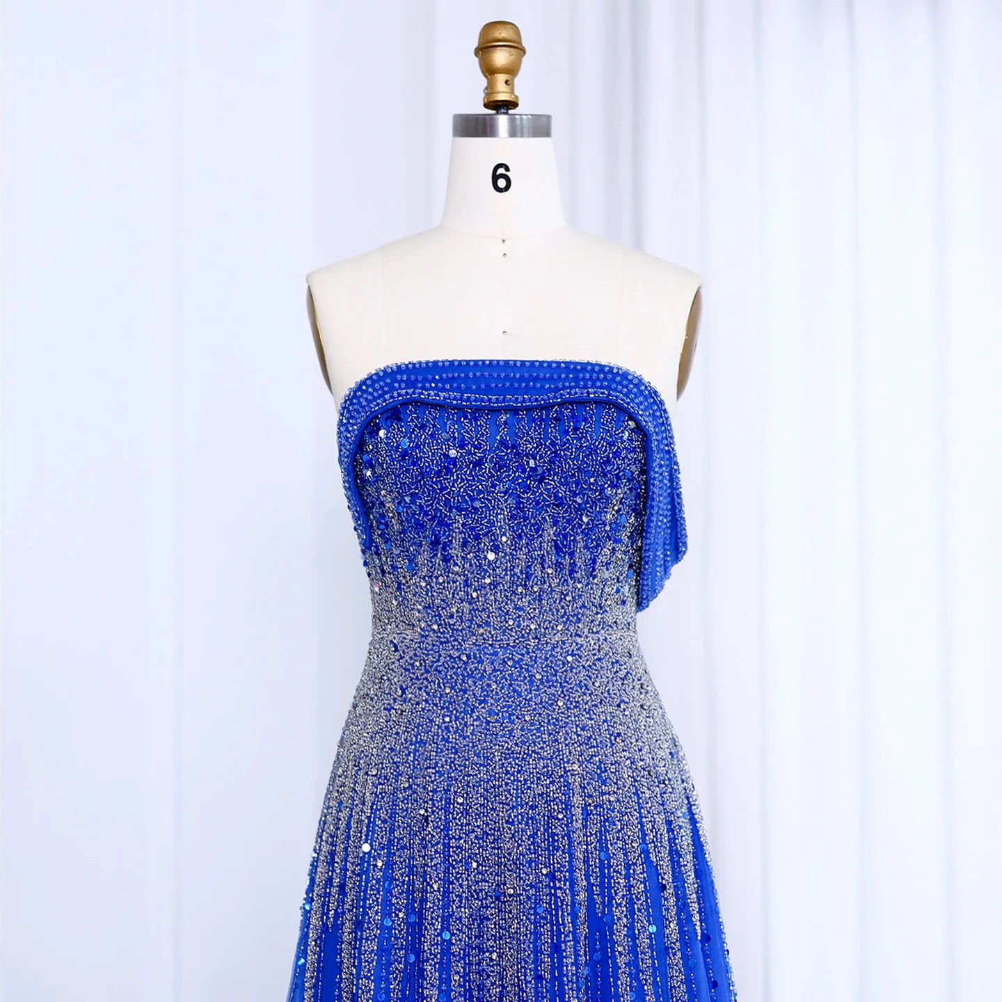 Turquoise Blue Luxury Evening Dress Elegant Off Shoulder Long Fuchsia Wedding Party Gown - Image 10