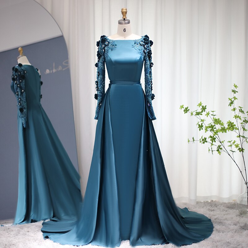 Evening Dress with Detachable Overskirt Luxury Women Wedding Formal Party Gowns - Image 7