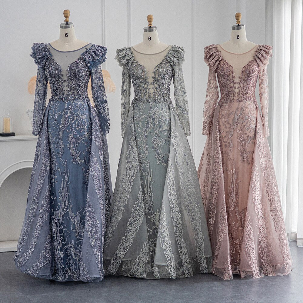 Elegant Overskirt Evening Dress for Women Wedding Guest Luxury Formal Party Gown