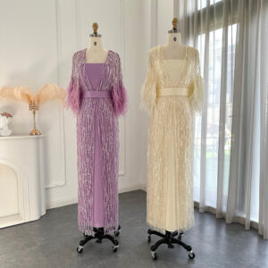Luxury Feathers Evening Dresses for Women Wedding Party