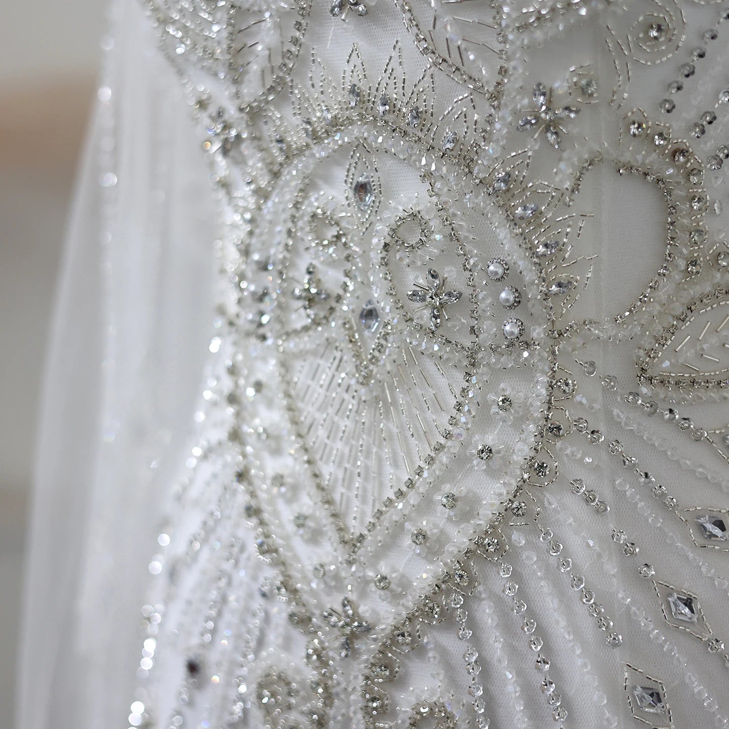 Luxury Beaded White Mermaid Evening Dress with Cape Elegant High Neck for Women Wedding Party Formal Gowns - Image 2
