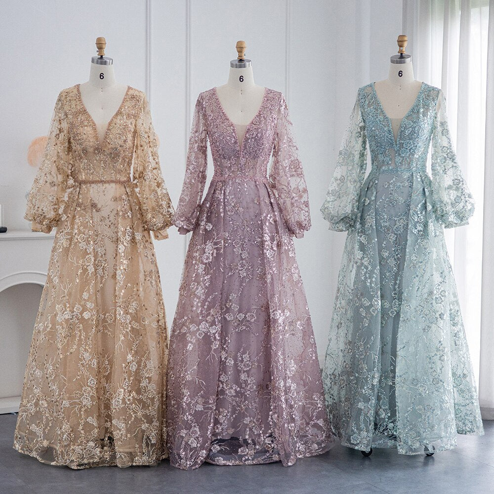Luxury Crystal Evening Dress for Women Wedding Party Elegant Formal Gowns