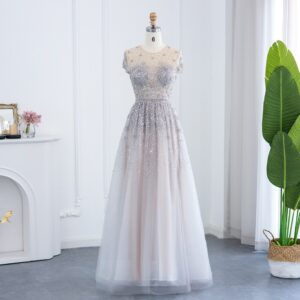 Luxury Beaded Evening Dress for Women Wedding Formal Party Gowns