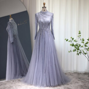 Luxury Evening Dress Long Sleeve Elegant Formal Dresses for Wedding Party