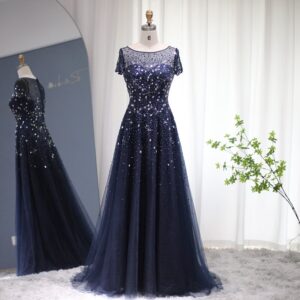 Luxury Evening Dress Sparkly Long Prom Formal Dresses Elegant Women Wedding Party Gown