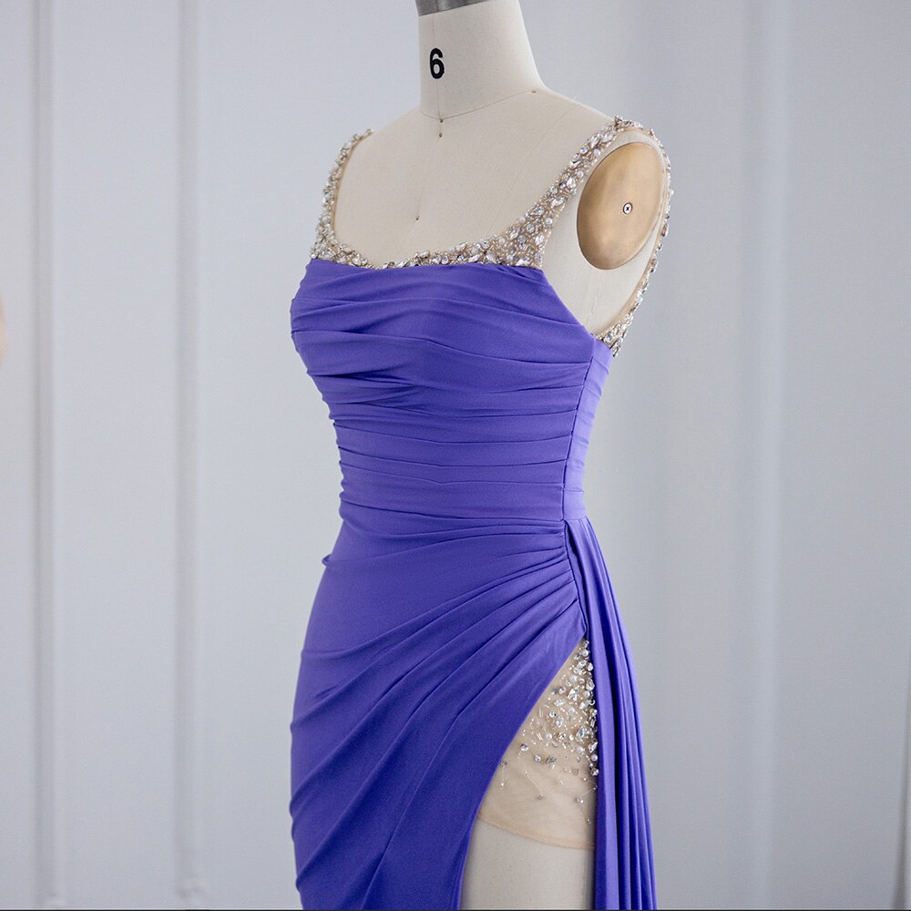 High Slit Mermaid Evening Dress Luxury Long Party Dresses for Women Wedding Guest Formal Prom Gown - Image 3