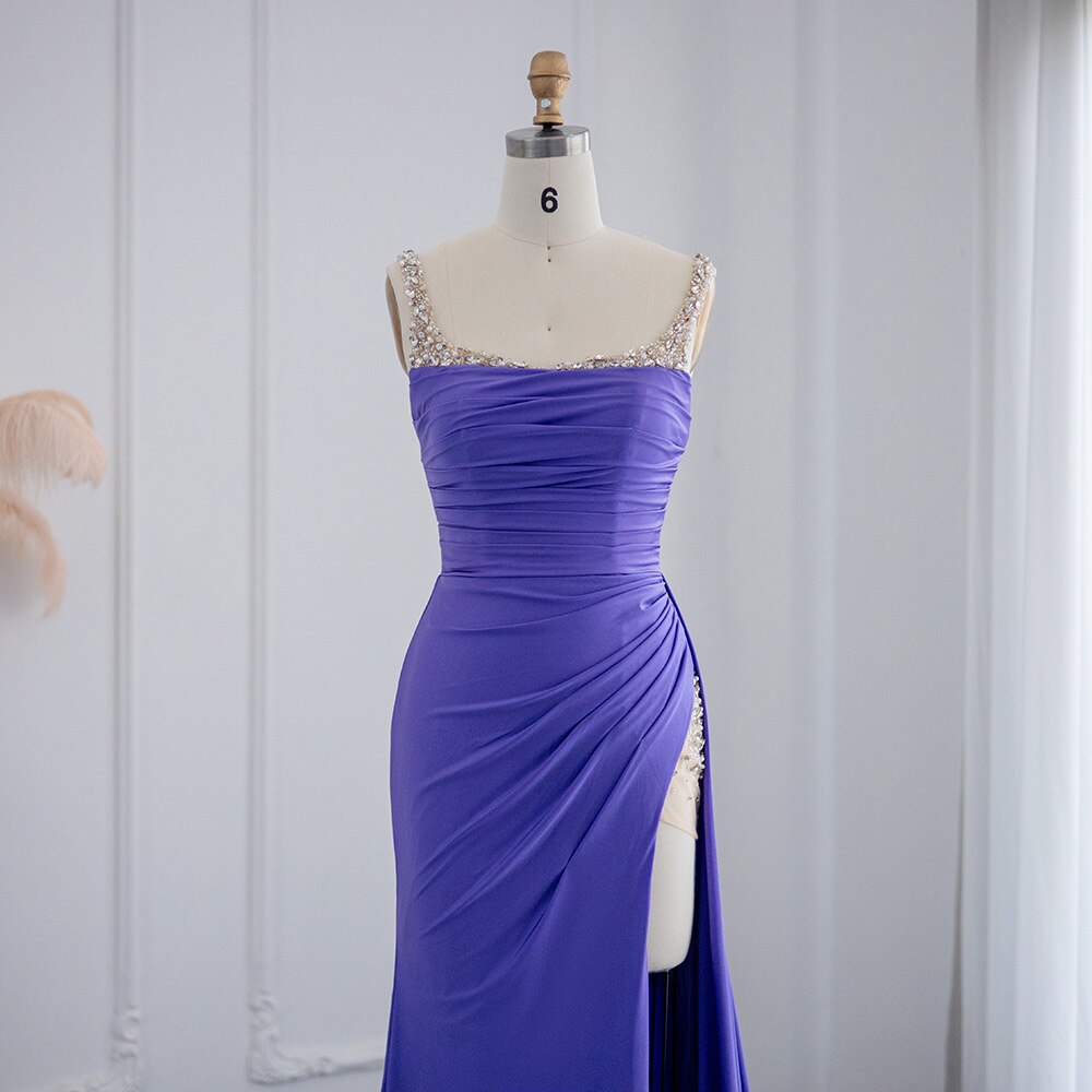 High Slit Mermaid Evening Dress Luxury Long Party Dresses for Women Wedding Guest Formal Prom Gown - Image 4
