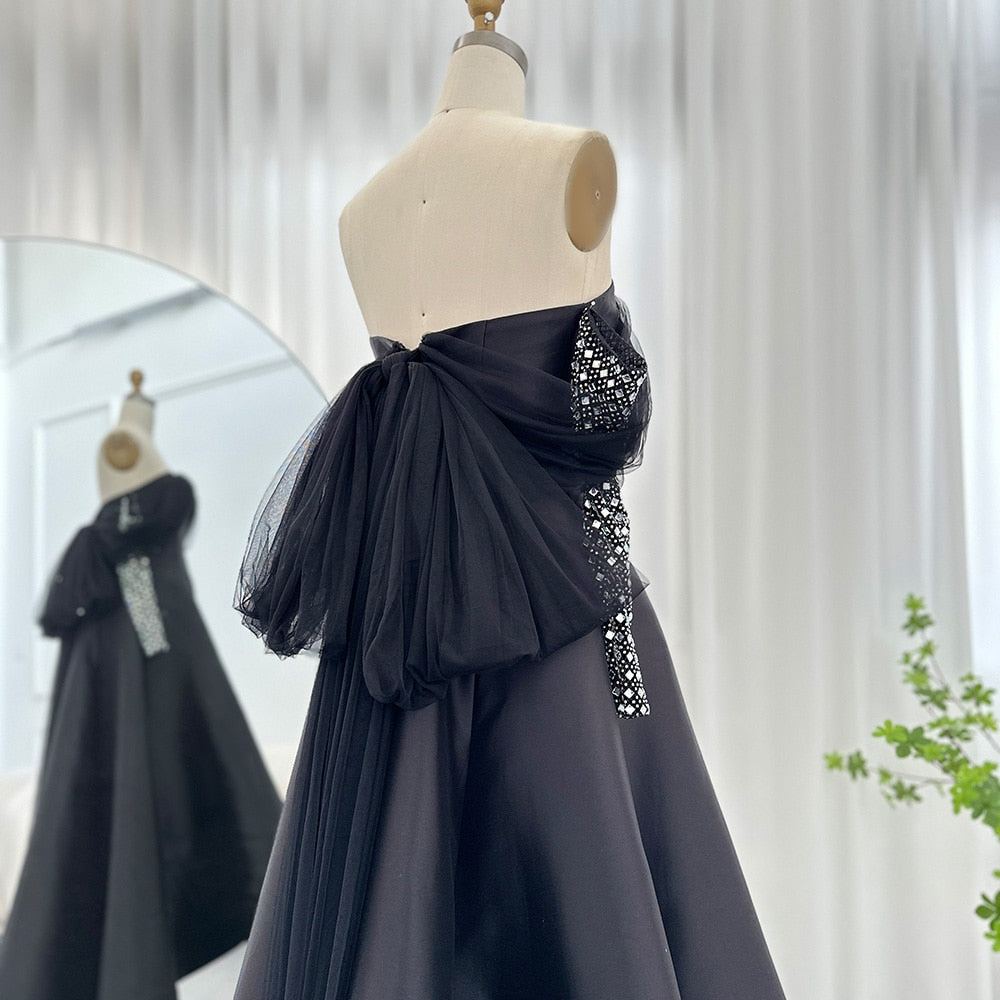 Crystal Luxury Evening Dresses for Women Wedding Party Long Sleeve Dress - Image 17