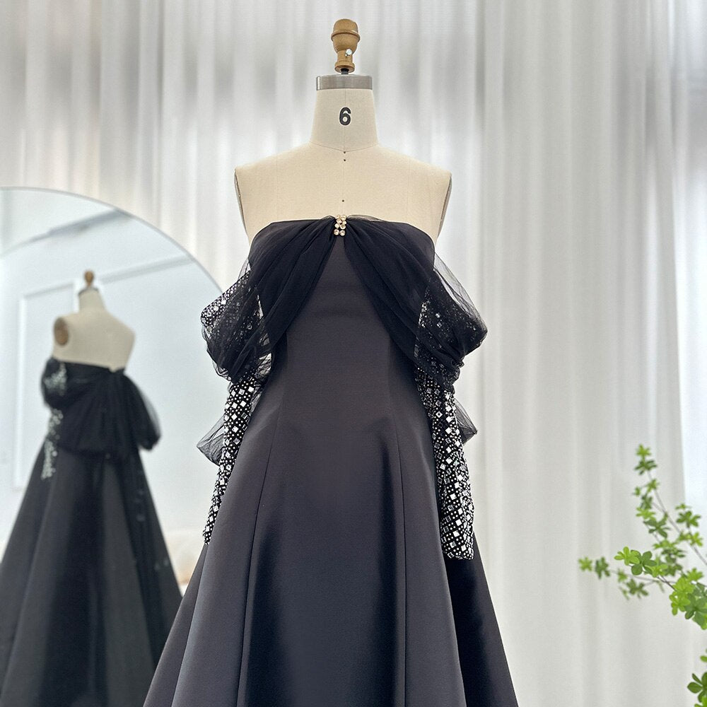 Crystal Luxury Evening Dresses for Women Wedding Party Long Sleeve Dress - Image 18