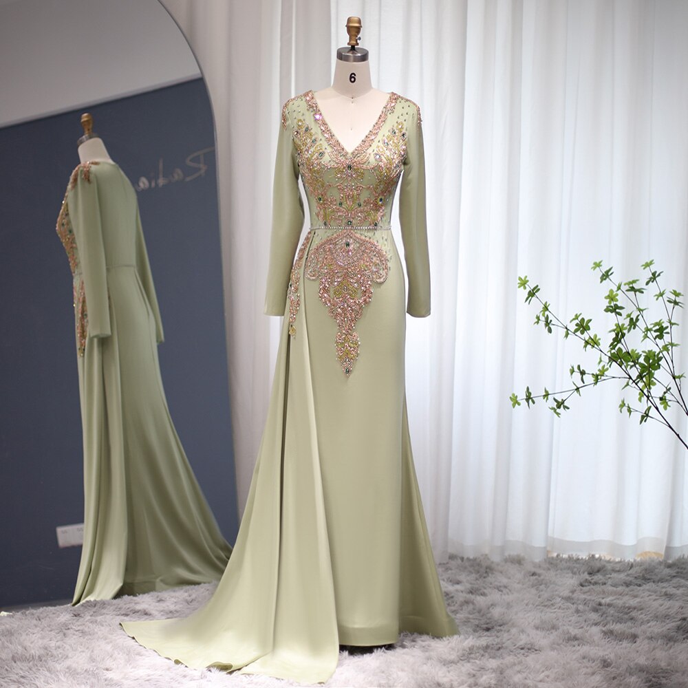 Luxury Evening Dress Elegant Long Sleeve Formal Dresses for Women Wedding Party