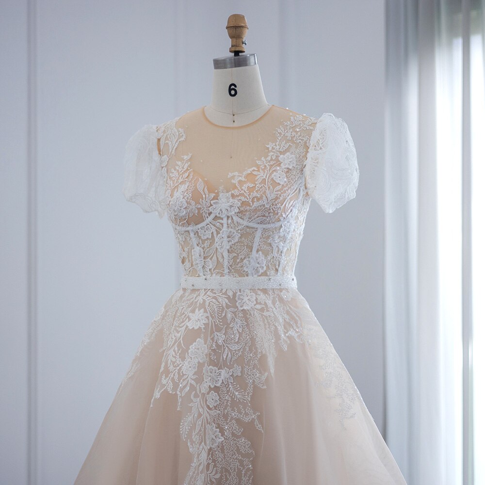 Vintage Lace Floral Short Evening Dresses for Women Wedding Party Ankle Length Midi Formal Prom Dress - Image 2