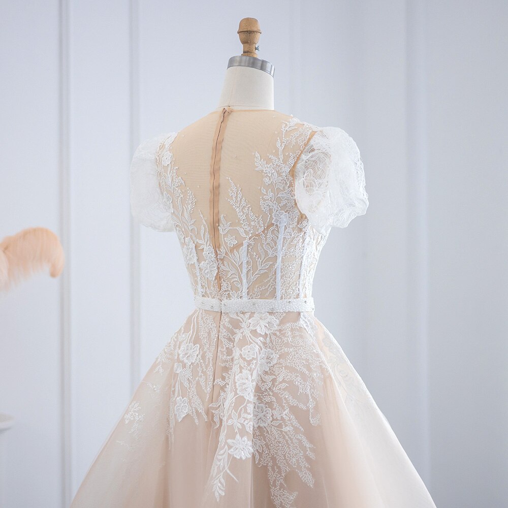 Vintage Lace Floral Short Evening Dresses for Women Wedding Party Ankle Length Midi Formal Prom Dress - Image 6
